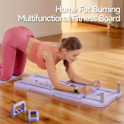 Planche de Pilates Reformer portable 9-en-1 pour salle de sport à domicile – Appareil multifonction pour abdominaux et pompes, entraîneur complet du corps, équipement de renforcement musculaire, cadeau idéal pour elle et lui