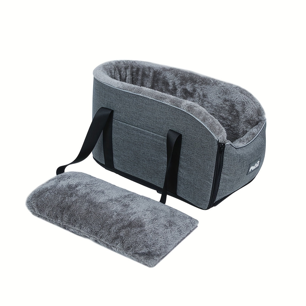 Siège rehausseur de voiture pour petits et moyens animaux – Sac de transport portable avec boucle de sécurité, vue surélevée, construction en polyester pour chiens et chats en voiture