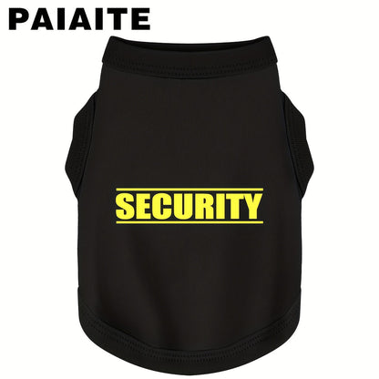 T-shirt amusant "Security" pour chien – Haut graphique doux, léger et respirant pour petits et moyens chiens, vêtement confortable du quotidien et costume pour animal de compagnie