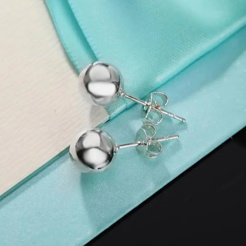 Boucles d'oreilles puces en argent sterling S925, 10 mm, design minimaliste et simple, hypoallergéniques, bijoux de piercing pour usage quotidien, cadeau pour femmes et filles