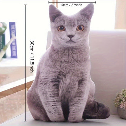 Custom Pet Face Pillow Personalized - Borderless Photo Throw Pillow with Your Pet's Image, Funny Ugly Cute Pet Character Shaped Cushion for Home Bedroom Car, Prank Gift for Friends & Pet Lovers