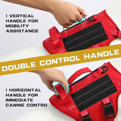 Harnais pour chien anti-traction anti-évasion – Gilet complet rembourré et doux pour animal de compagnie avec poignée de levage, bandes réfléchissantes et attache de laisse, réglable pour la marche, la randonnée et le dressage des grands chiens