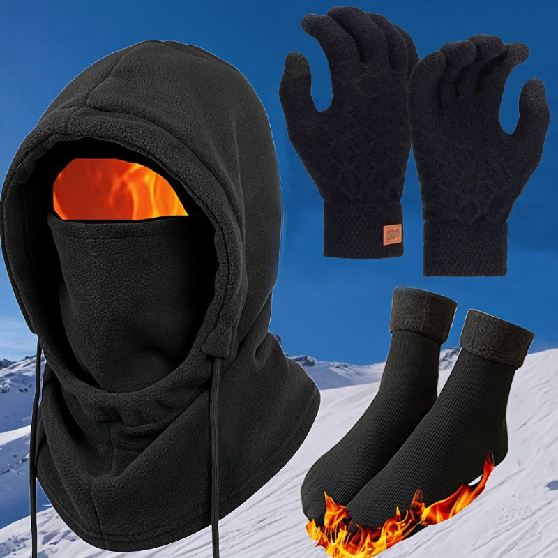 Cagoule d'hiver intégrale pour hommes et femmes – Protection thermique coupe-vent contre le froid pour le ski, le cyclisme et les activités en plein air, couvrant le cou et les épaules