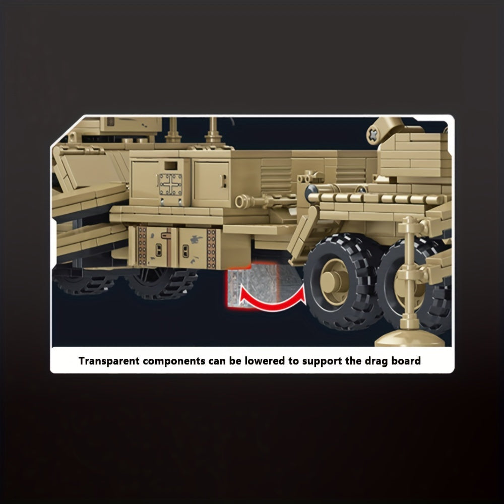 Set de construction de camion lance-missiles de 2566 pièces - Kit de briques pour modèle de véhicule militaire pour adultes, jouet de collection pour exposition, cadeau de loisir STEM pour hommes et adolescents | Ensemble de construction 628014