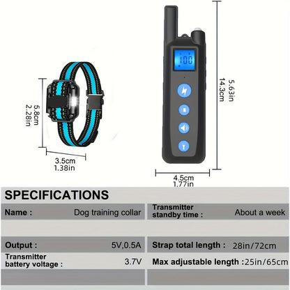 Collier de dressage pour chien avec télécommande – Modes vibration et son, sangle en nylon réglable pour chiens de petite à grande taille, 1 télécommande pour contrôler 1, 2 ou 3 chiens