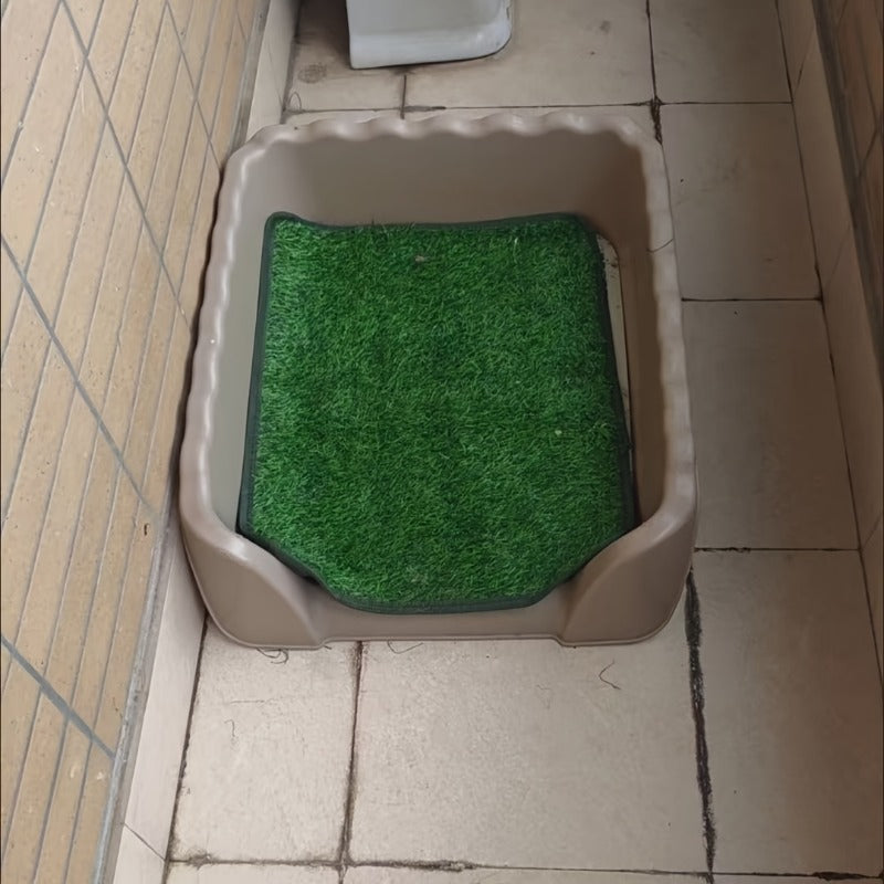 Tapis d'herbe artificielle pour chien, lavable et réutilisable, anti-odeur, pour l'apprentissage de la propreté à l'intérieur, 46 cm x 70 cm – Tapis de propreté en gazon pour chien