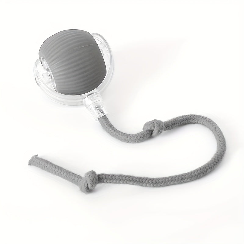 Balle jouet pour chat LED avec corde à queue - Balle interactive électrique intelligente à rotation automatique pour chats et chiots, balle bondissante automatique pour l'exercice du chat, soulagement de l'ennui et jeu en intérieur