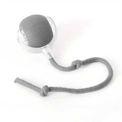 Balle jouet pour chat LED avec corde à queue - Balle interactive électrique intelligente à rotation automatique pour chats et chiots, balle bondissante automatique pour l'exercice du chat, soulagement de l'ennui et jeu en intérieur