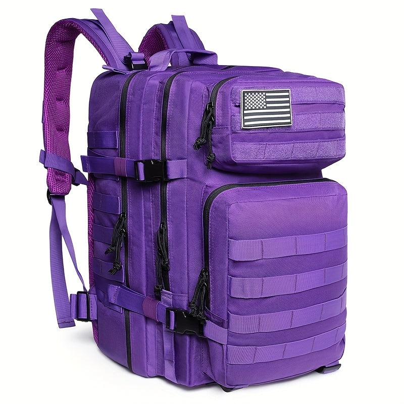 Sac à dos tactique 45 L pour hommes et femmes – Sac de randonnée, camping et voyage grande capacité, sac d'évacuation 3 jours pour le fitness et l'aventure en plein air, 13 coloris disponibles
