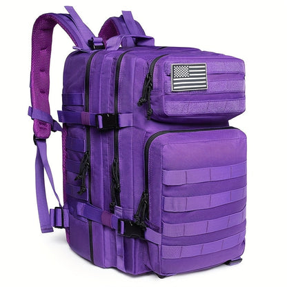 Sac à dos tactique 45 L pour hommes et femmes – Sac de randonnée, camping et voyage grande capacité, sac d'évacuation 3 jours pour le fitness et l'aventure en plein air, 13 coloris disponibles