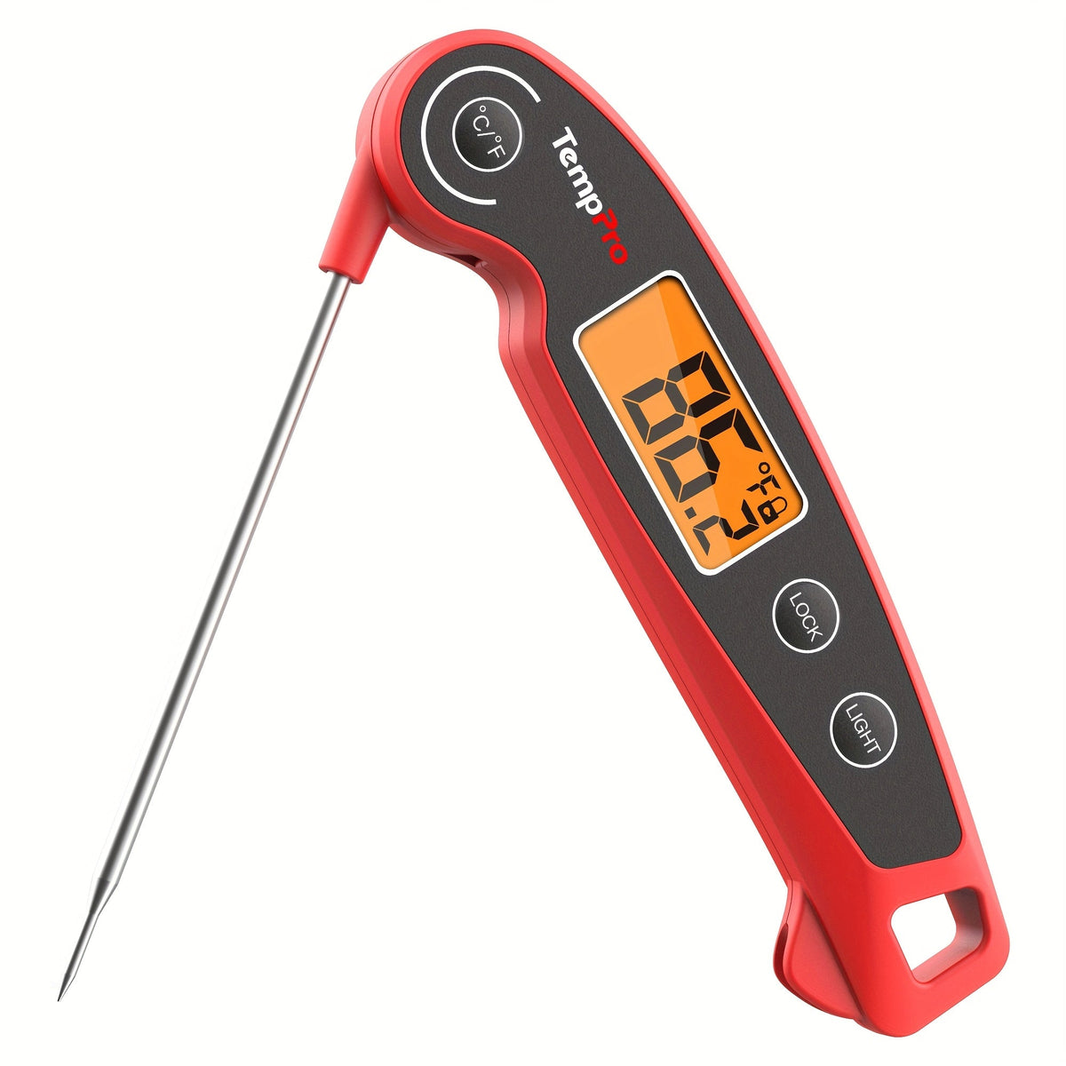 Thermomètre à viande à lecture instantanée avec sonde pliable à détection de mouvement, thermomètre alimentaire numérique pour cuisine, barbecue, fumoir, confiserie et friture, -50°C à 300°C, réponse rapide en 2-3 secondes