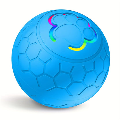 Balle intelligente rechargeable à rebond pour chien – Jouet interactif automatique à déplacement autonome avec mode intelligent pour chiens, jouet électrique rechargeable par USB pour jeux en intérieur et en extérieur