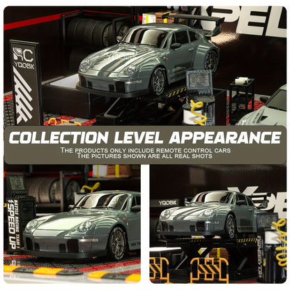 1:24 Scale RC Drift Racing Car 2.4G Remote Control - High Speed 20+ km/h with Drift Tires, LED Lights and Obstacle Course, Durable Rally RC Car for Kids Boys Teens and Adults, Birthday Christmas Gift