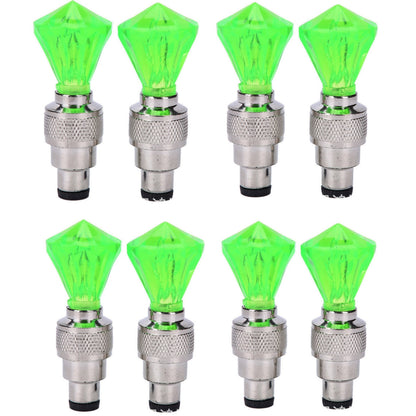 Bouchons de valve de pneu LED avec effet lumineux respirant et cheval au galop, 4/8/16 pièces, capuchons de valve de roue lumineux pour voiture, moto, vélo – Lumière de roue « Wind Fire », protection UV et antidéflagrante – Vert, rouge, bleu, squelette