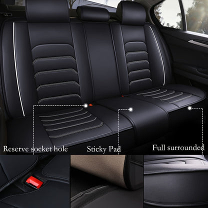 Housses de siège auto en similicuir, ensemble complet 5 places – Protection intégrale 360° imperméable, rembourrage en mousse souple, revêtement antidérapant, ajustement universel pour voitures, camions, berlines et SUV, 6 couleurs disponibles
