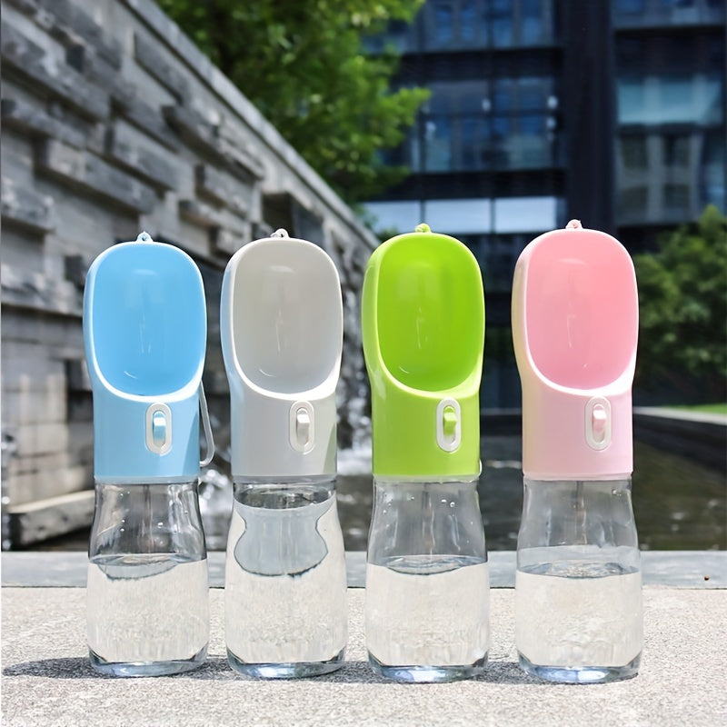 Gourde portable pour chien avec écuelle - Bouteille d'eau de voyage étanche pour animaux, distributeur d'eau à une main pour promenades, randonnées et camping, accessoire de voyage pour chien