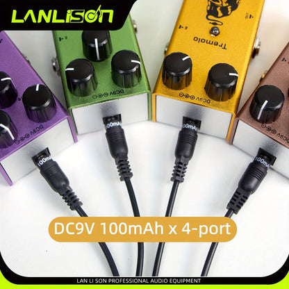 Alimentation isolée à 8 ports pour pédales de guitare avec recharge USB – Sorties CC 9V, 12V, 18V sans bruit pour pédales d'effet et accessoires, compatible avec la plupart des pedalboards