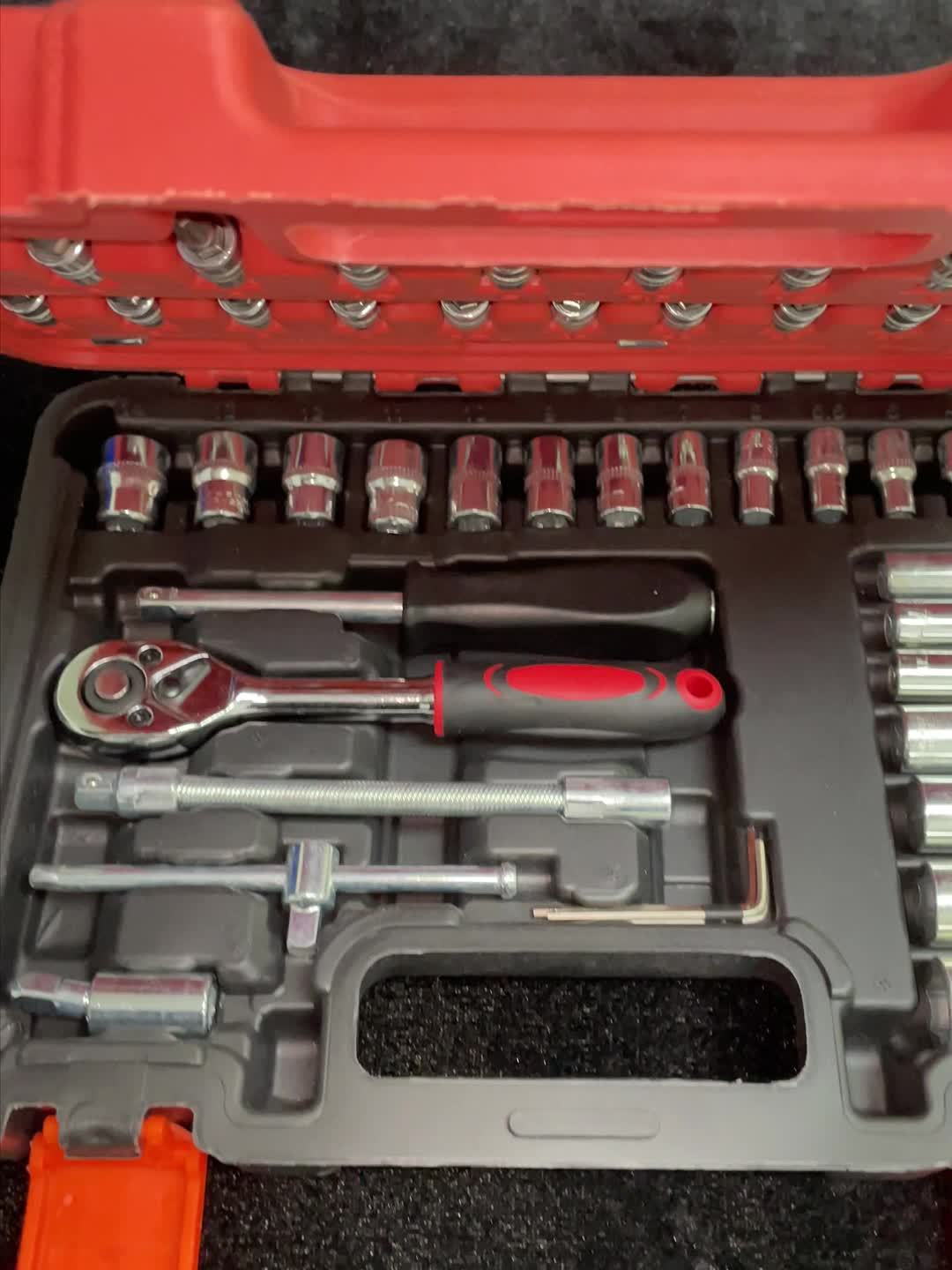 Ensemble d'outils professionnels de 52 pièces pour réparations à domicile et automobile – Kit de boîte à outils portable pour bricoleurs, mécaniciens et professionnels, idée cadeau parfaite
