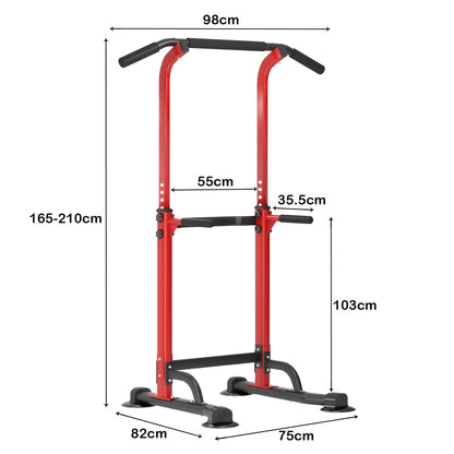 Station de musculation avec barre de traction, 10 hauteurs réglables, capacité de 150 kg, entraînement complet du corps pour salle de sport à domicile – Rose Noir Rouge Jaune Bleu Orange Vert