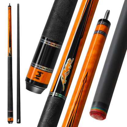 Queue de billard en fibre de carbone PREDAIDR série SP 58" – Queue de billard professionnelle à faible déflexion, procédé 12,5 mm, grip en cuir, joint 3/8x8, 19-20 oz