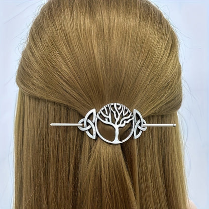 Lot de 7 pinces à cheveux Viking arbre de vie celtique – Accessoires de coiffure vintage style nordique bohème pour femmes et filles, cadeau bijoux