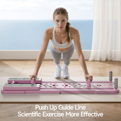 Planche de Pilates Reformer portable 9-en-1 pour salle de sport à domicile – Appareil multifonction pour abdominaux et pompes, entraîneur complet du corps, équipement de renforcement musculaire, cadeau idéal pour elle et lui