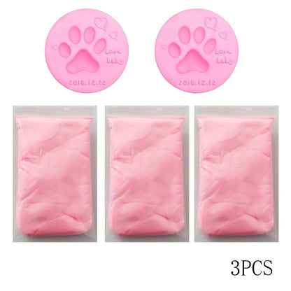 Kit de souvenir avec empreinte de patte d'animal, lot de 3 - Argile souple pour empreintes de pattes de chien et chat, cadeau commémoratif pour perte d'animal, 66g par sachet