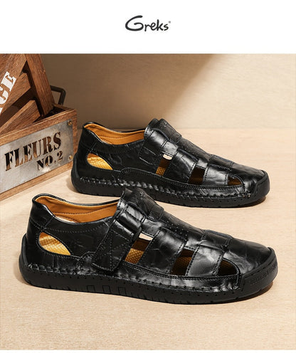 Sandales de sport fermées pour hommes – Chaussures de pêcheur d'extérieur respirantes, mocassins de plage d'été antidérapants pour la randonnée, la marche et les activités aquatiques | Velora
