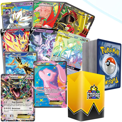 Lot de combat Ultra Rare Pokémon Légendaires et Fabuleux – 100+ cartes JCC authentiques – 1 carte Ultra Rare Légendaire ou Fabuleuse garantie | Mewtwo Lugia Arceus Rayquaza | Holos et Rares | Cadeau pour enfants et collectionneurs