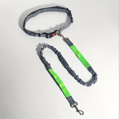 Laisse élastique pour chien, idéale pour la course – Laisse de course mains libres avec extension pour sports en plein air et promenades, laisse multifonctionnelle avec amortisseur, disponible en 5 couleurs pour les propriétaires actifs