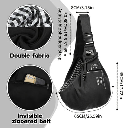 Sac de transport bandoulière et sac à dos pour petits et moyens chiens et chats - Transporteur pliable pour voyages en extérieur, respirant, sangle réglable, jusqu'à 7,5 kg, 12 couleurs, ensemble d'autocollants en bonus en option