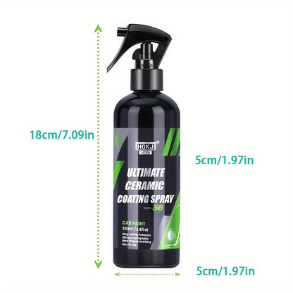 Spray de revêtement céramique pour voiture – Protection de peinture haute brillance et agent de renouvellement de revêtement, spray de protection céramique multifonctionnel à action rapide pour peinture, vitres et garnitures de voitures, camions et SUV