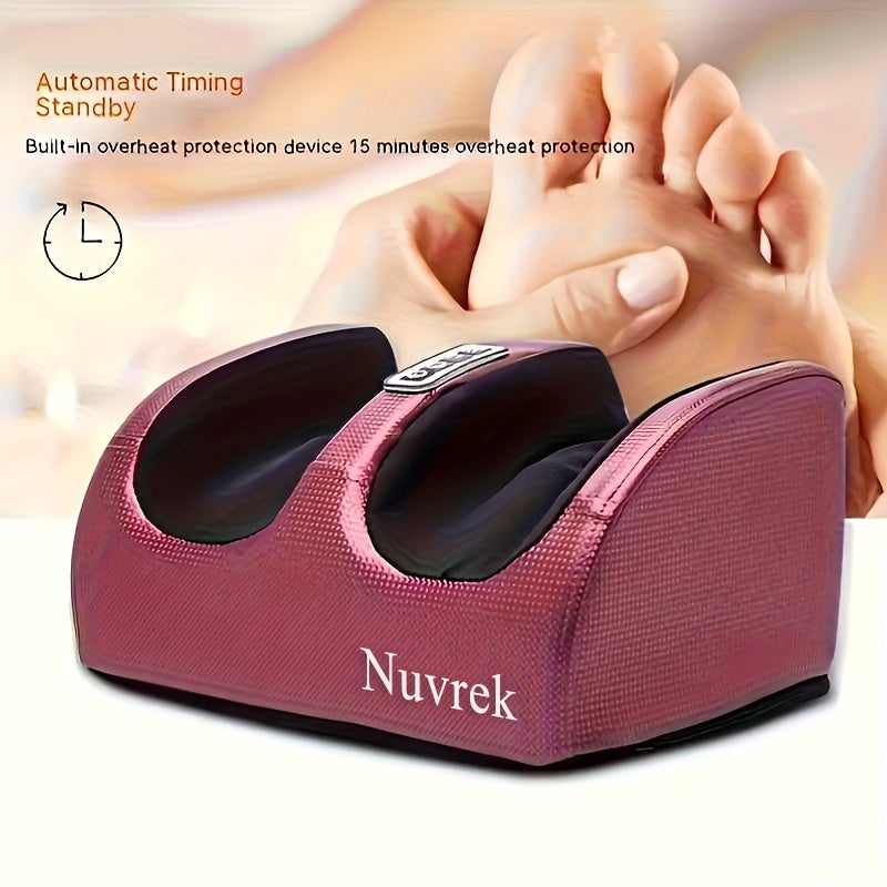 Appareil de massage des pieds chauffant pour la circulation et la relaxation – Pétrissage profond Shiatsu, compression d'air, masseur de pieds électrique, cadeau pour la fête des pères et la fête des mères