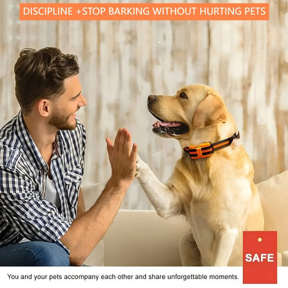 Collier de dressage pour chien à distance 9 niveaux – Collier électronique rechargeable avec modes décharge, vibration et signal sonore, portée de 500 m, réglable pour chiens de petite, moyenne et grande taille, contrôle anti-aboiement électronique sûr