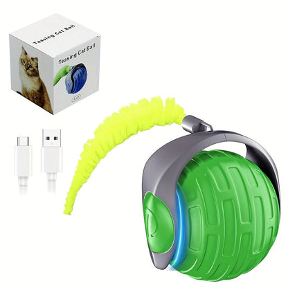 Balle interactive auto-roulante pour chiens et chats - Jouet électrique intelligent à mouvement automatique, balle roulante d'intérieur pour l'exercice des animaux, anti-ennui pour chatons et chiots