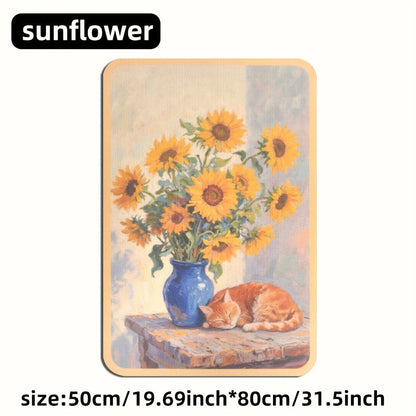 Cat Scratching Mat Self-Adhesive – Durable Sisal Scratch Pad for Indoor Cats to Sharpen Claws & Play, 20x31.5 Inch Large Cat Scratcher Board, Starry Sky / Pearl Cat / Sunflower Designs, Interactive Cat Toy