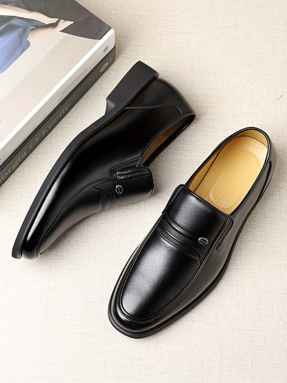 Chaussures habillées Oxford pour hommes, mocassins business à enfiler, chaussures élégantes en cuir de haute qualité, grandes tailles US 7-13, noir