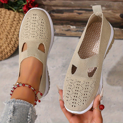 Women's Mesh Slip-On Sneakers – Lightweight Comfortable Casual Walking Shoes for Beach, Vacation, Camping & Everyday Summer Use, Sizes US 6.5–10.5