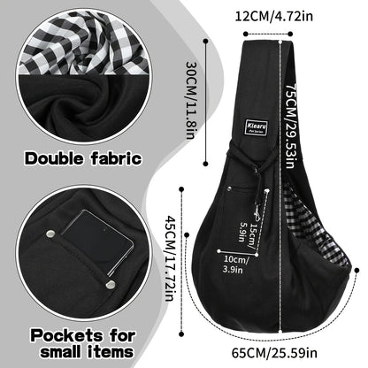 Sac de transport pliable et léger pour animaux – Sac bandoulière respirant pour petits chiens et chats, sac de transport portable pour randonnées, courses, visites chez le vétérinaire et aventures quotidiennes