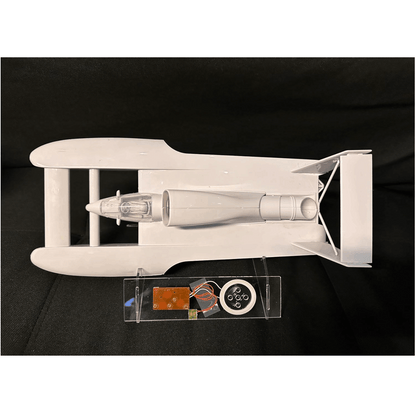 Maquette plastique d'hydravion Unlimited Oh Boy Oberto à l'échelle 1/25 – 51 pièces, présentoir en acrylique avec puce sonore, peintures, colle, pinceaux et décalcomanies à l'eau, cadeau de collection pour les fans d'hydravions