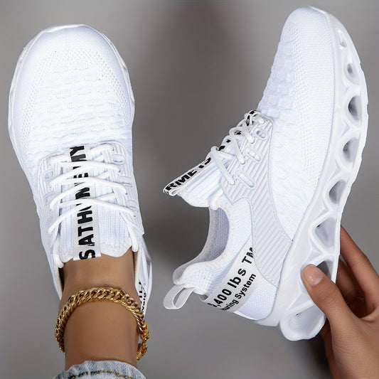 Women's Lightweight Sneakers Breathable Mesh Thick Sole Lace-Up Walking Shoes Slip-On Casual Running Tennis Shoes for Women 7 Colors Sizes US 6-12.5 Trendy Versatile Workout Shoes