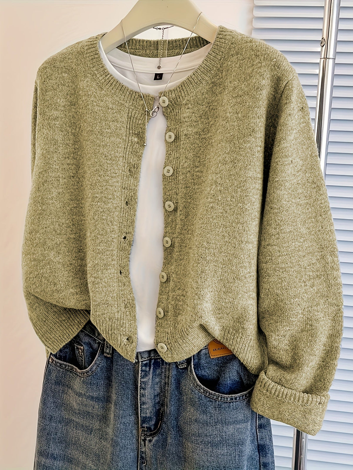 Gilet ouvert pour femme, cardigan en maille à manches longues avec fermeture boutonnée, doux et confortable, veste polyvalente décontractée pour la mode automne-hiver