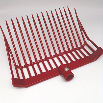 Fourche à fumier 16 dents en plastique ABS, stable et légère, résistante à la rouille et durable, idéale pour les centres équestres, les écuries et le nettoyage des granges, outil ergonomique et pratique.