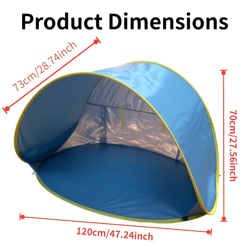 Tente de plage pop-up portative – Abri solaire anti-UV à installation rapide, ultra-léger (moins de 50 g/m²) pour la plage, la randonnée, le camping, les voyages en famille, parasol et auvent d'extérieur