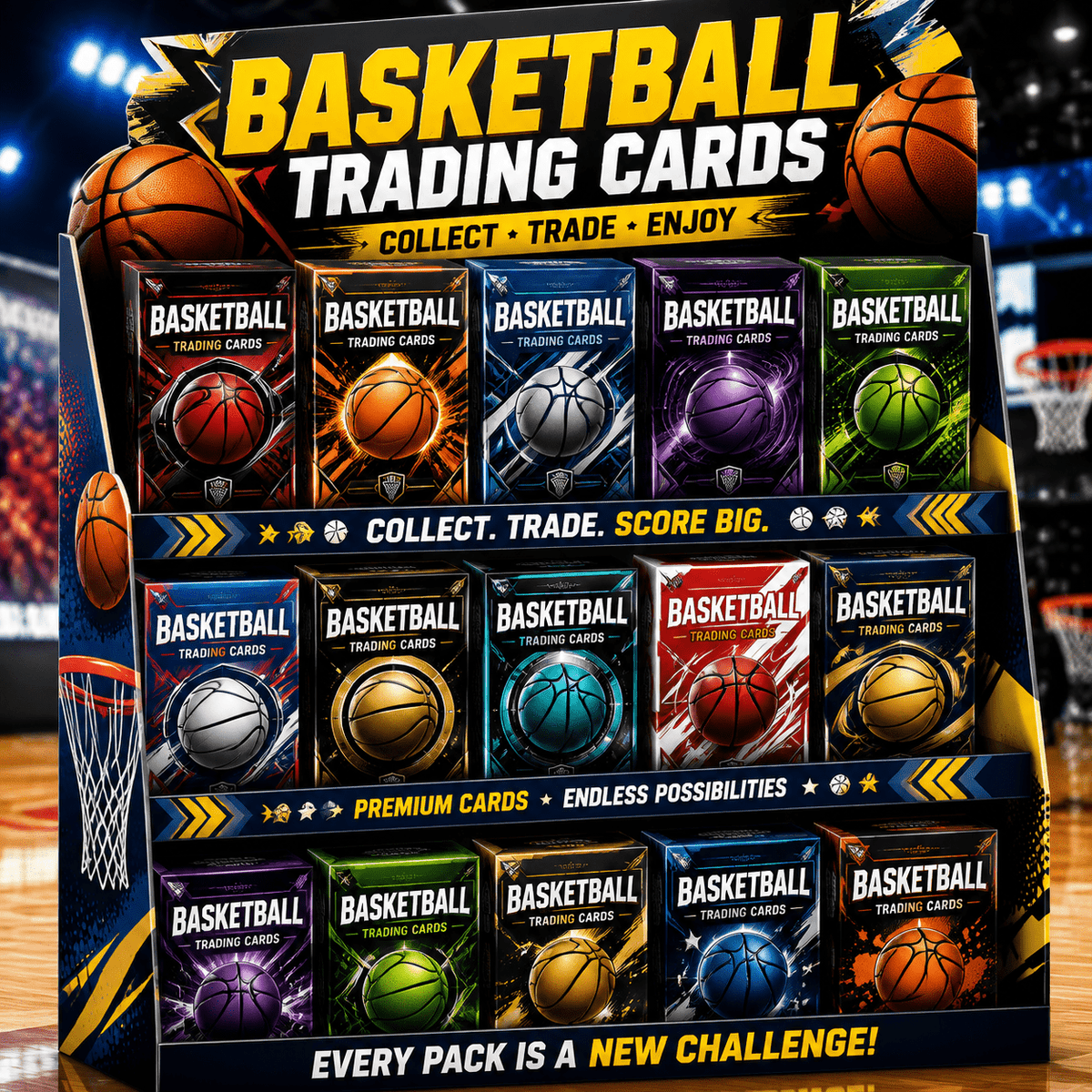 Méga-boîte de collection Topps Basketball 2025-26 - 224 cartes, 16 paquets de 14 cartes, coffret de cartes à collectionner NBA scellé en usine pour collectionneurs, rangement dans un classeur et constitution de collection