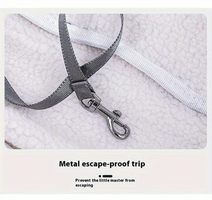 Sac de transport d'hiver pour animaux avec fermeture à pression – Sac fourre-tout chaud et confortable pour petits chiens et chats, idéal pour les activités en extérieur, disponible en marron, noir, beige, rose, vert et bleu