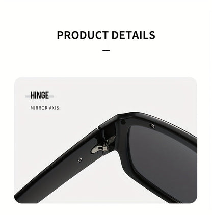 Lot de 2 lunettes de mode carrées Cyberpunk pour homme avec monture en métal – Lunettes de soleil légères style urbain pour homme, 8 options de couleur, usage quotidien et cadeau
