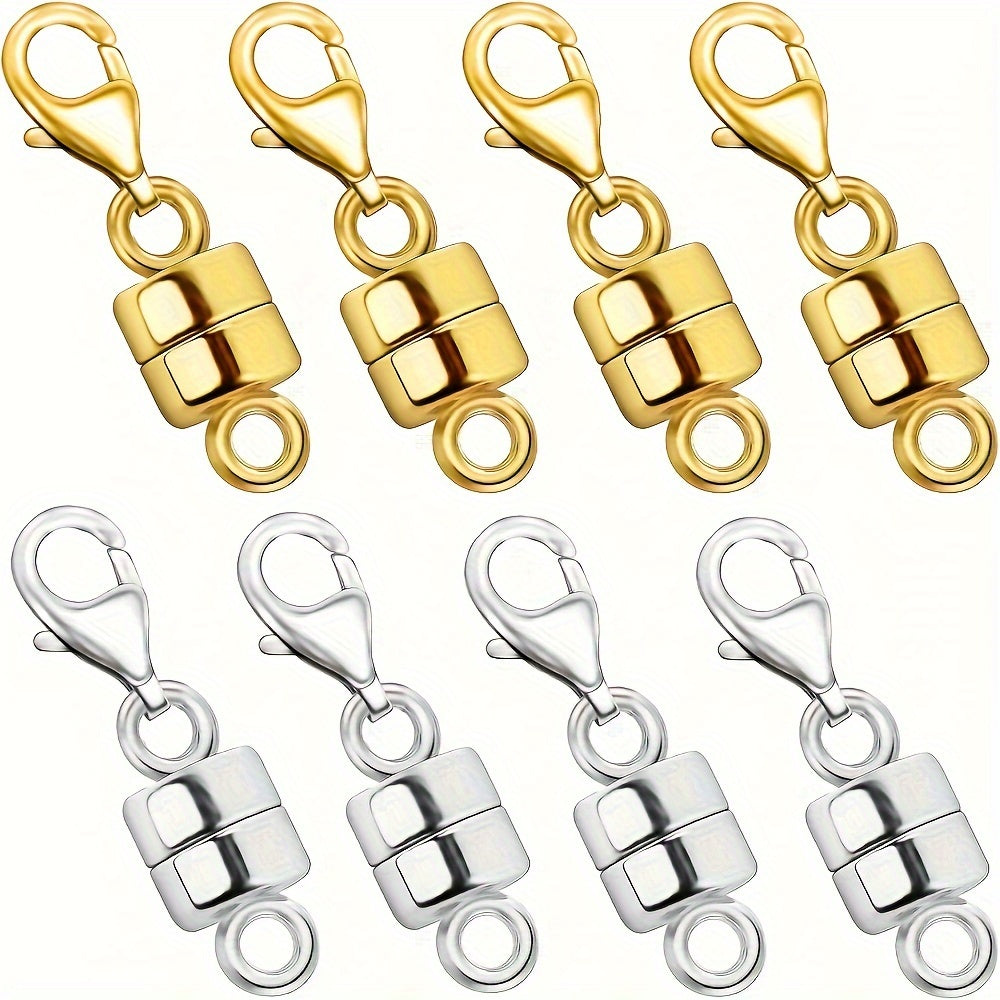 Fermoirs et attaches magnétiques pour colliers avec mousqueton – Convertisseurs de fermoirs de bijoux à connexion facile pour bracelets, colliers et chaînes, fermoirs de bijoux adaptés aux personnes souffrant d'arthrite