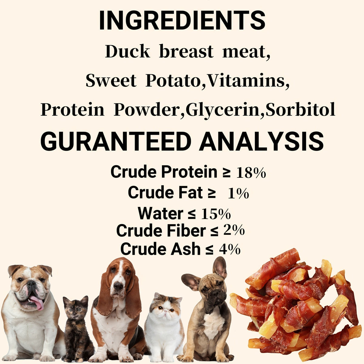 Friandises pour chiens au canard et à la patate douce, bâtonnets au poulet naturels riches en protéines pour petits, moyens et grands chiens, collations de dressage saines, digestes et avec céréales