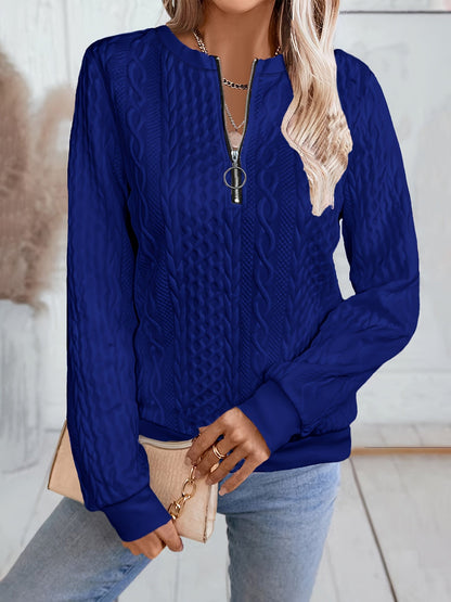 Sweat-shirt zippé pour femme, col baseball, manches longues, automne hiver, couleur unie, haut polaire, S M L XL XXL, multicolore